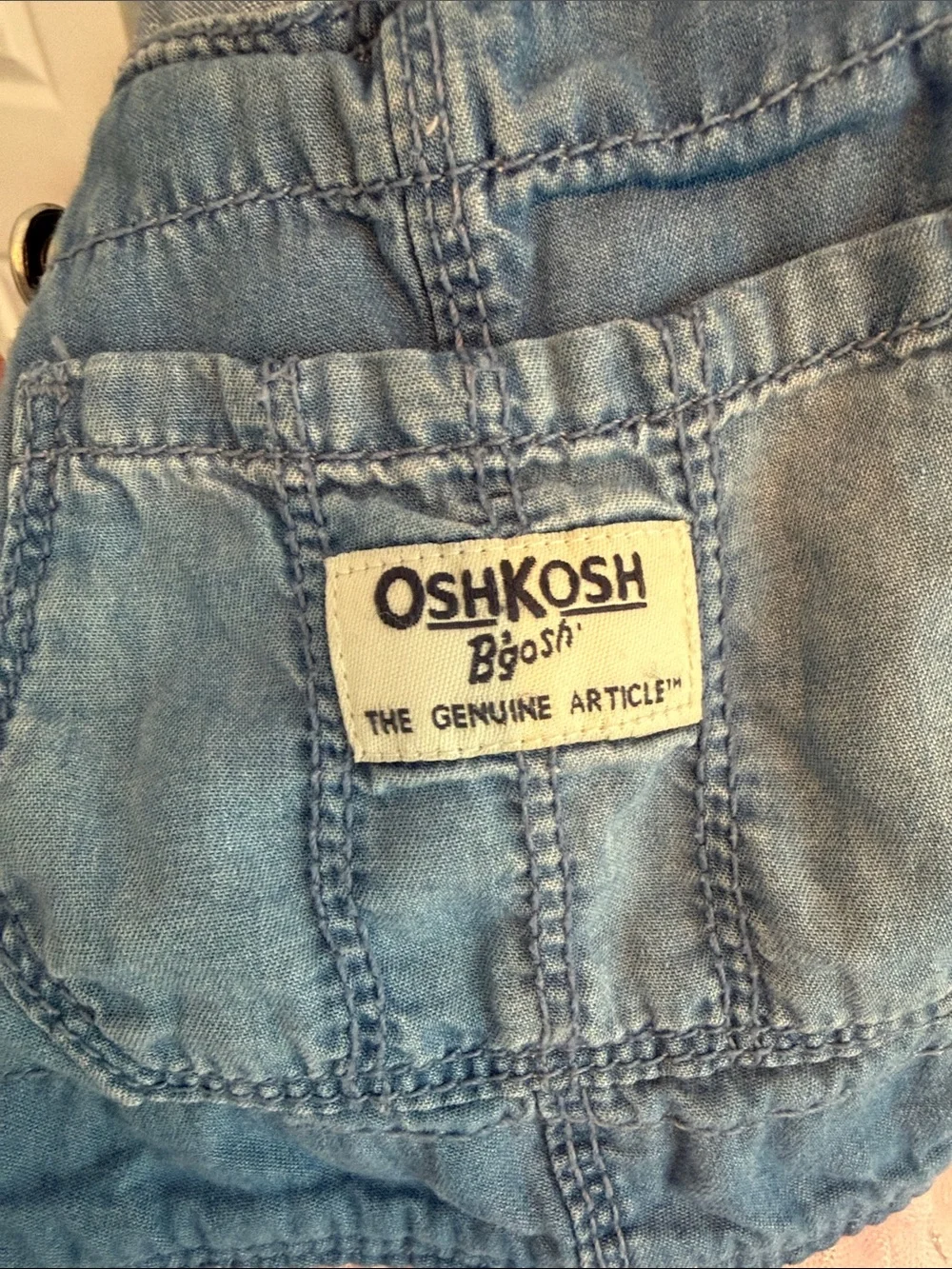 OshKosh B'gosh Denim Overall Dress with Light Pink Tulle Skirt